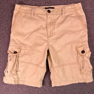Aeropostale Mens Beige Cargo Shorts 32 Utility Casual Khaki Hiking Aero Outdoors